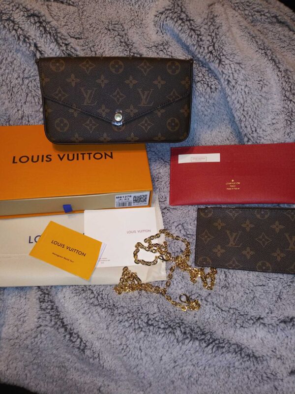 Authentic Louis Vuitton Felice Pochette Azure – Esys Handbags Boutique
